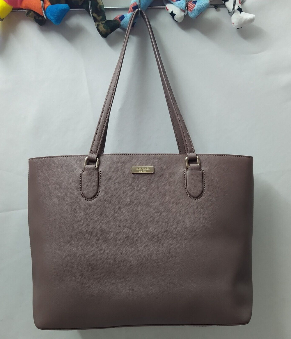 Kate Spade New York Brownish Purple Leather Double Handles Tote Bag
